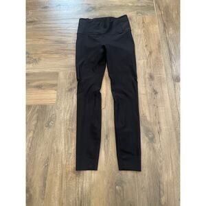 Lululemon Zoned In Tight Womens Size 8 Black 27”  Running Breathable Reflective
